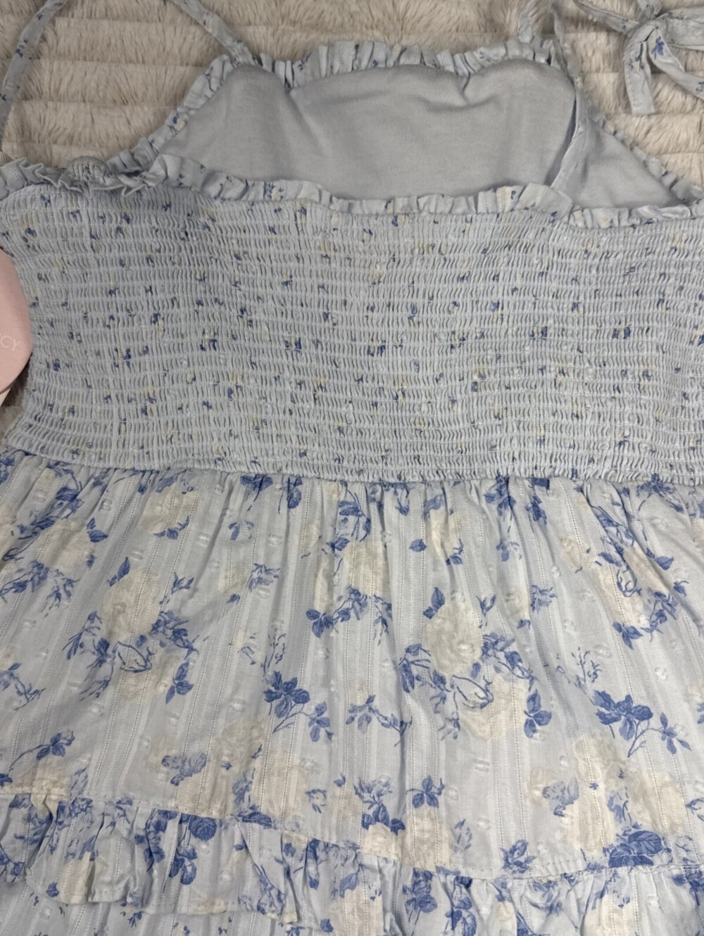 LoveShackFancy x Target Annabelle Blue Floral Halter Dress Size 12 KLW5YL - Picture 10 of 11